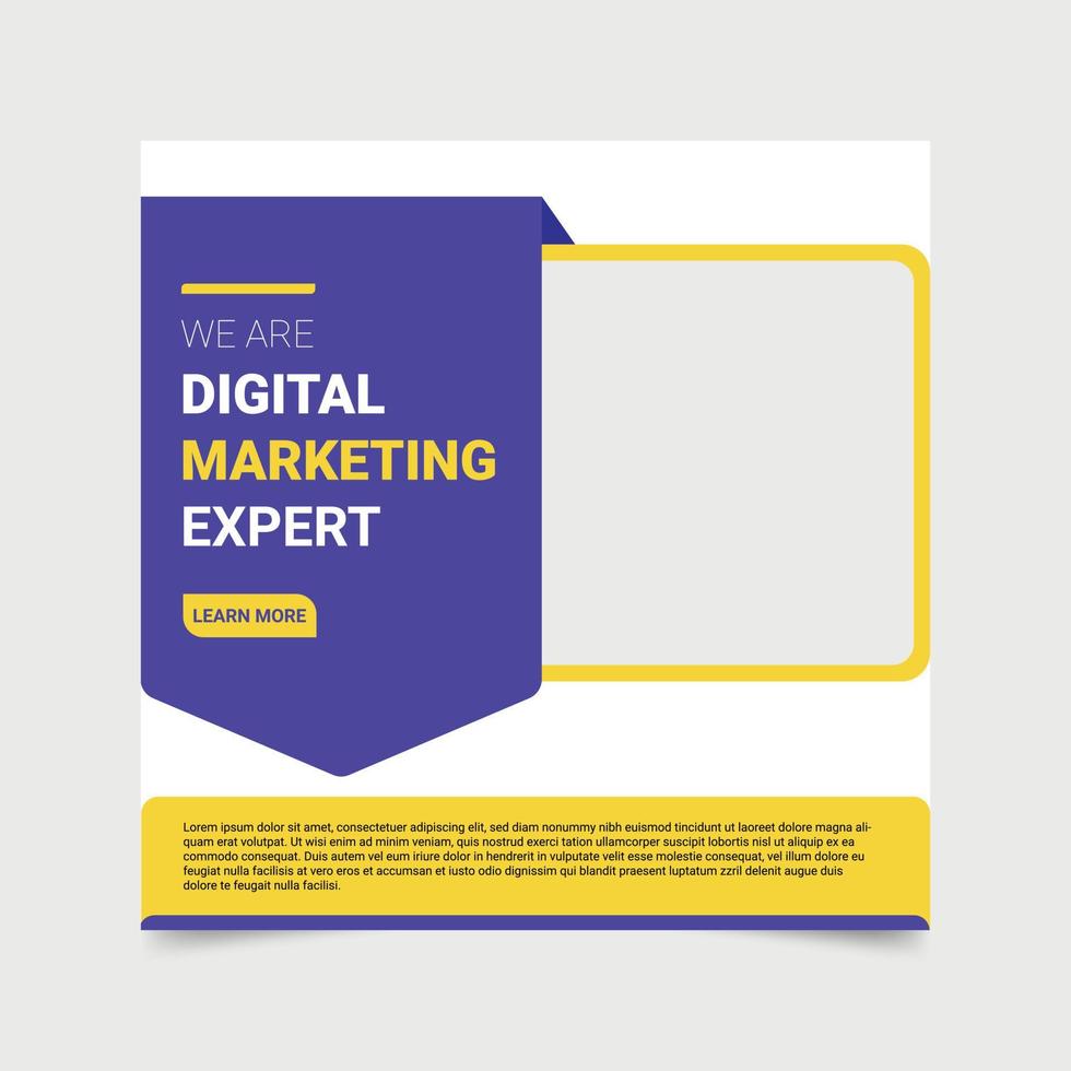 Digital business marketing social media post template vector