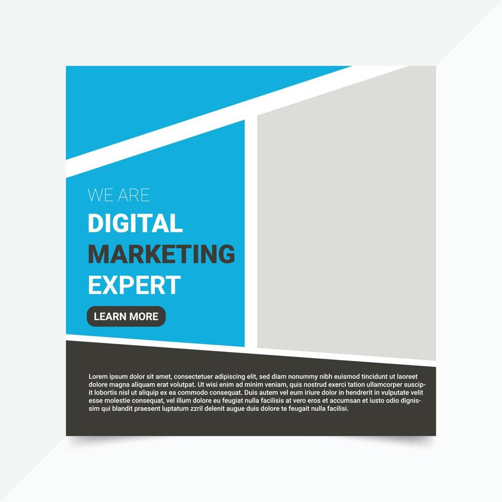 Digital marketing social media post template vector