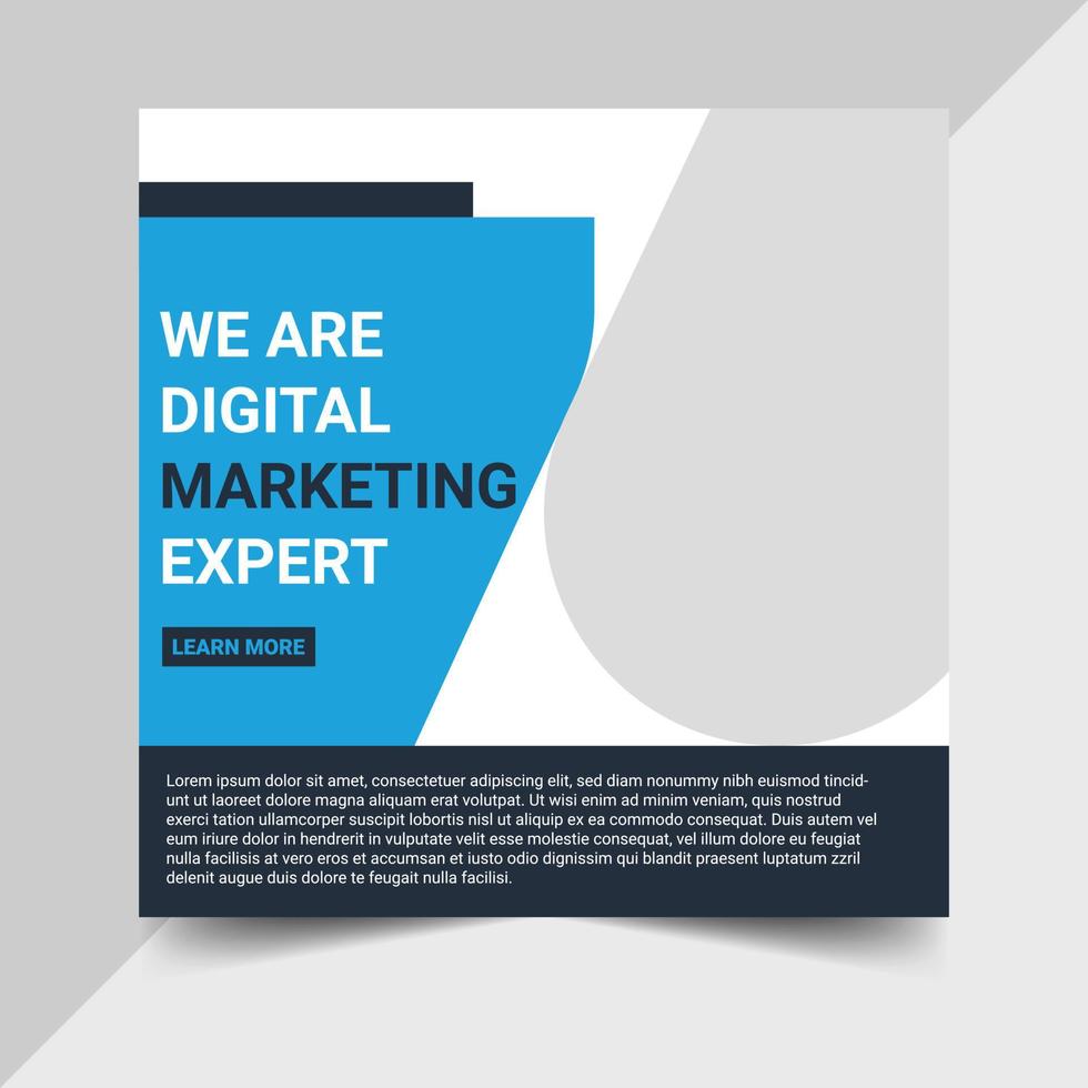 Digital marketing business and social media post design template vector
