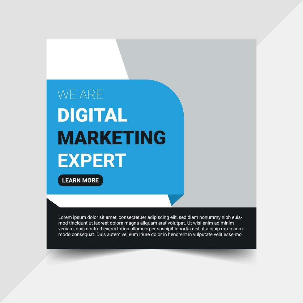 Digital marketing agency social media post template vector