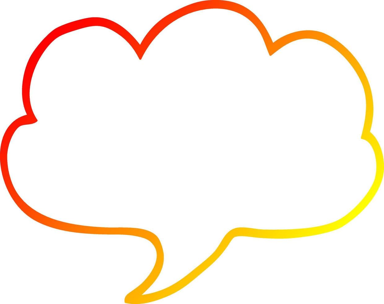 warm gradient line drawing cartoon expression bubble vector