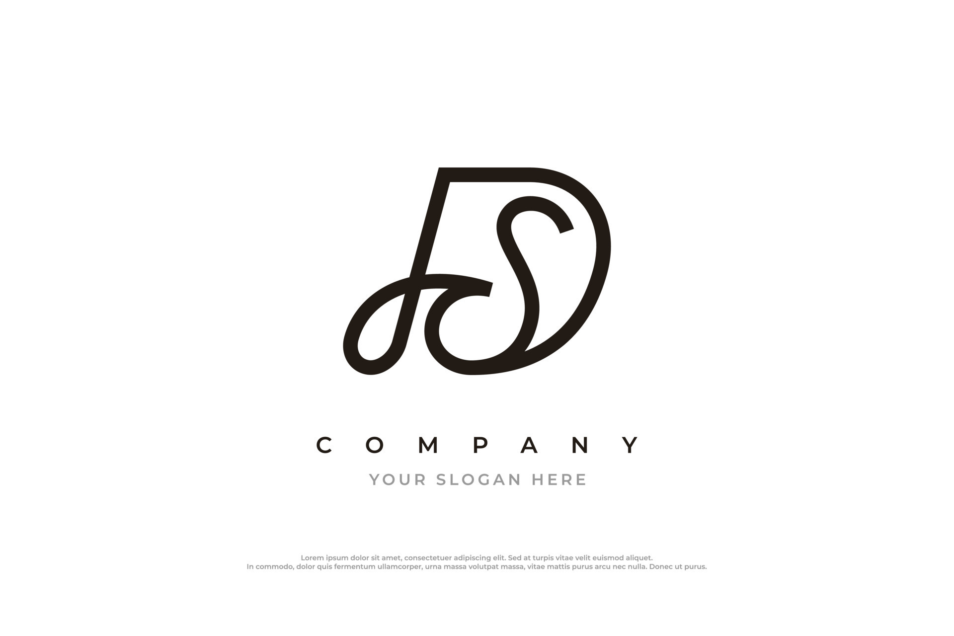 Initial Letter SD or DS Logo Design Vector 10439951 Vector Art at Vecteezy