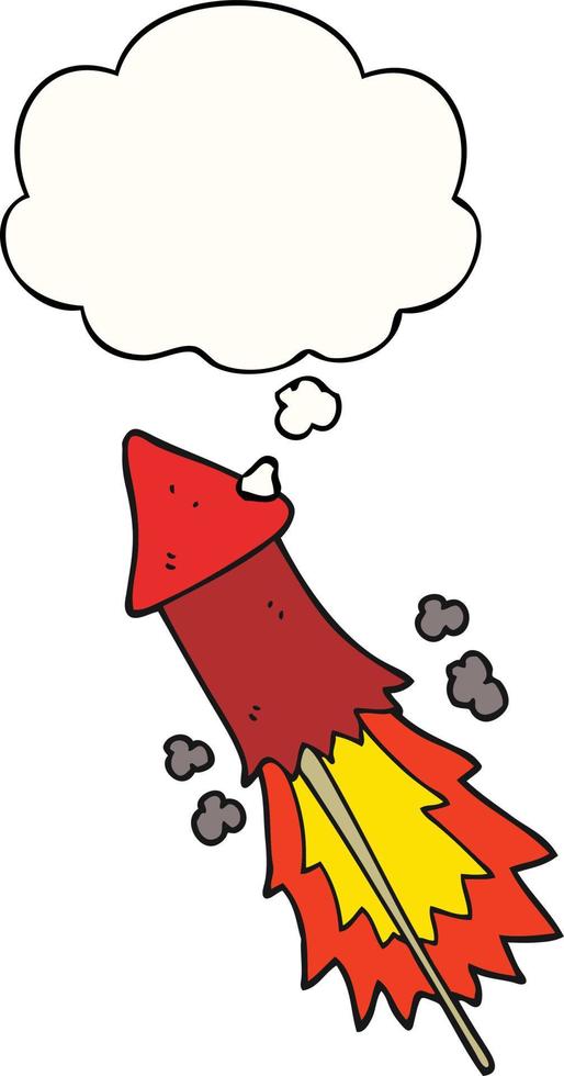cartoon firework and thought bubble vector