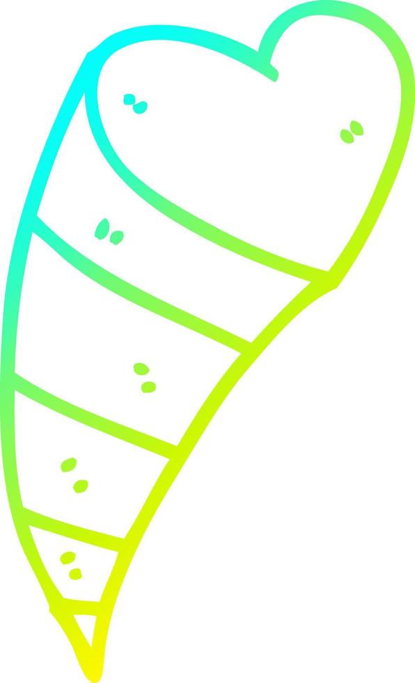 cold gradient line drawing cartoon shooting heart decorative element vector