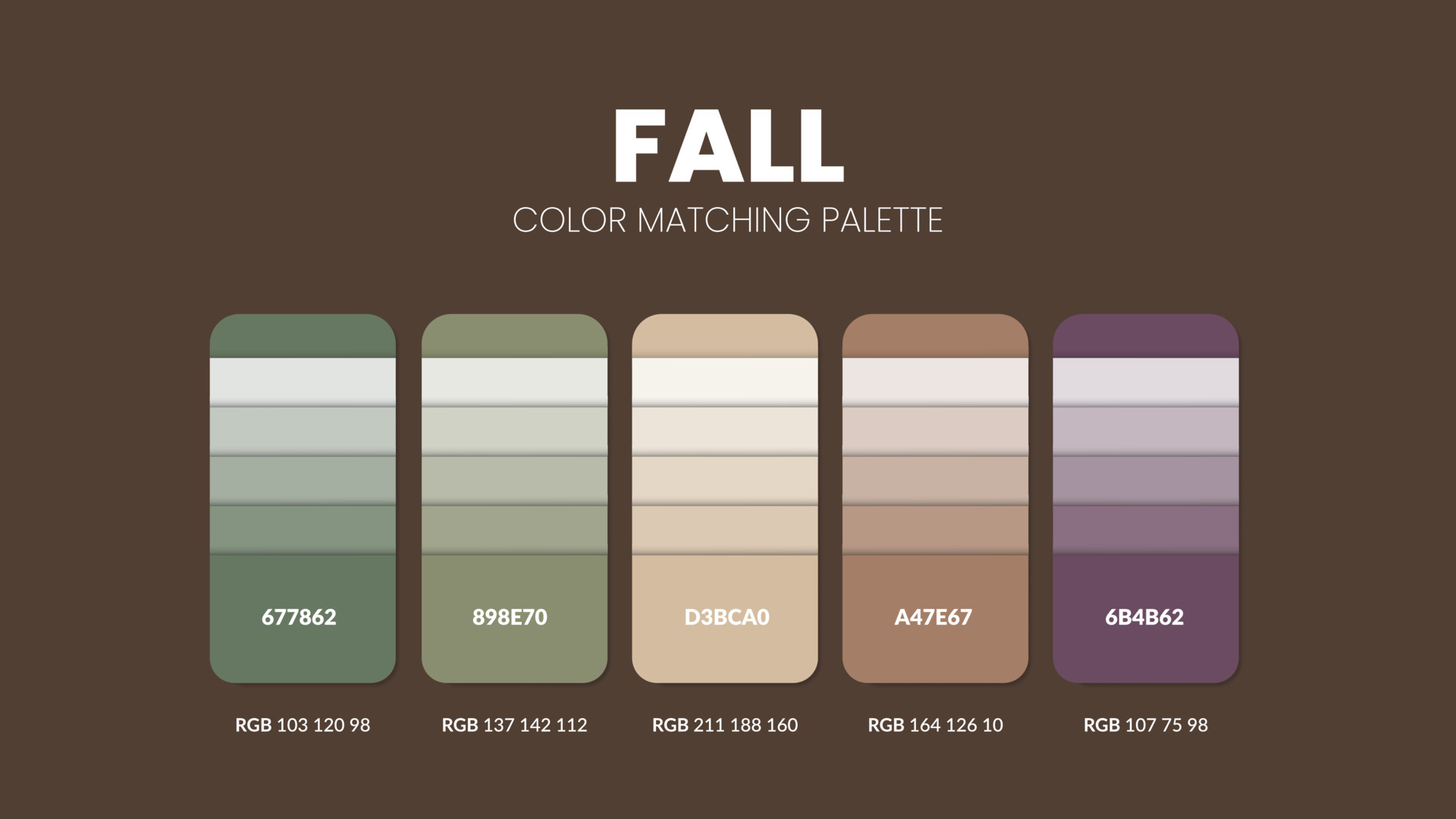 Fall theme color palettes or color schemes are trends combinations and