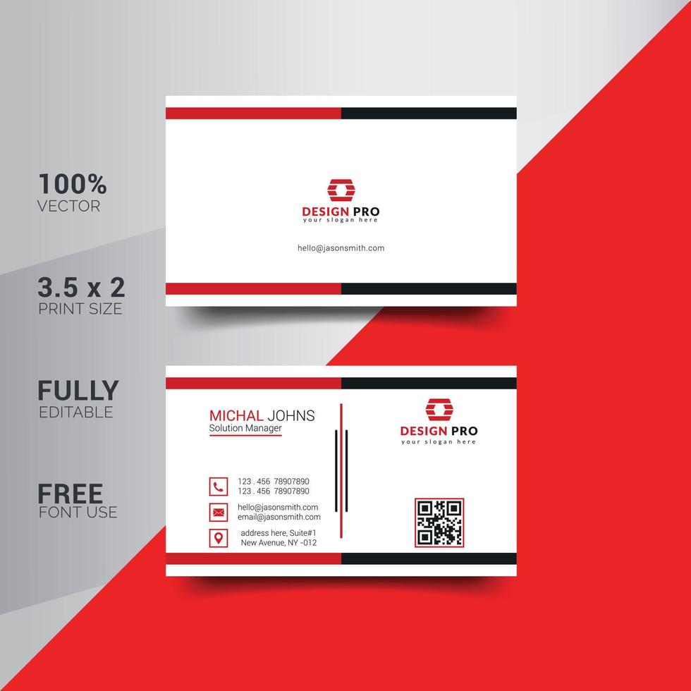 Modern Corporate Minimalist Trendy Business Card Design vector