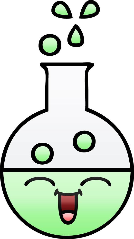 gradient shaded cartoon test tube vector