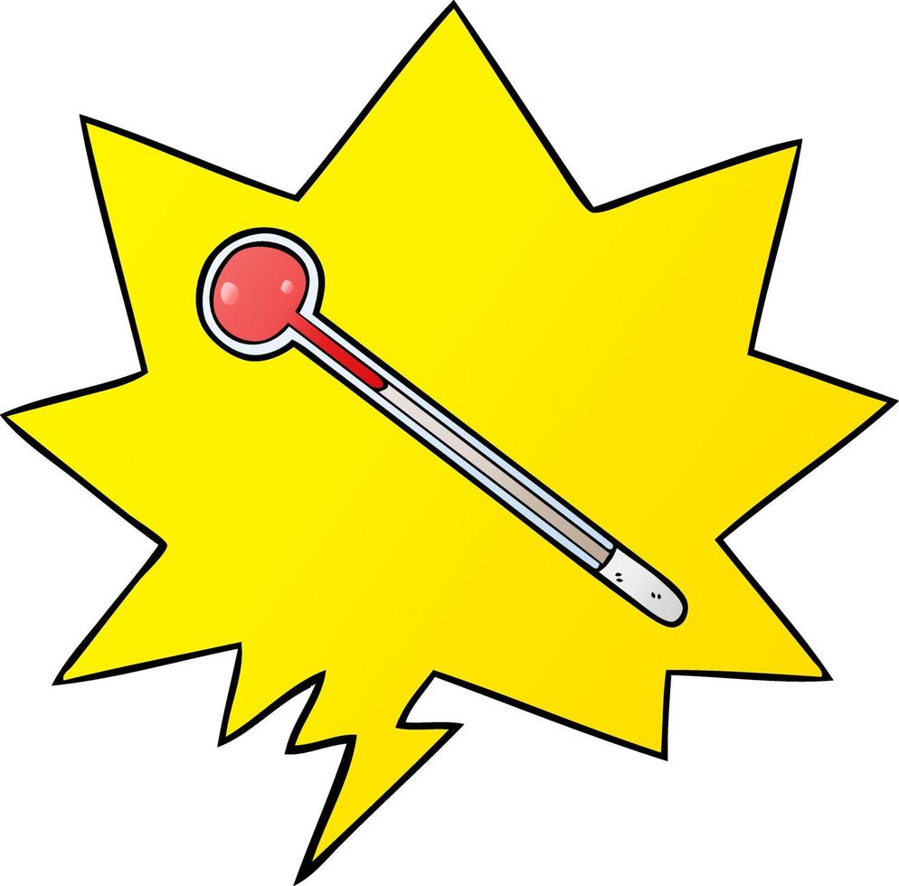 cartoom thermometer and speech bubble in smooth gradient style 10442332