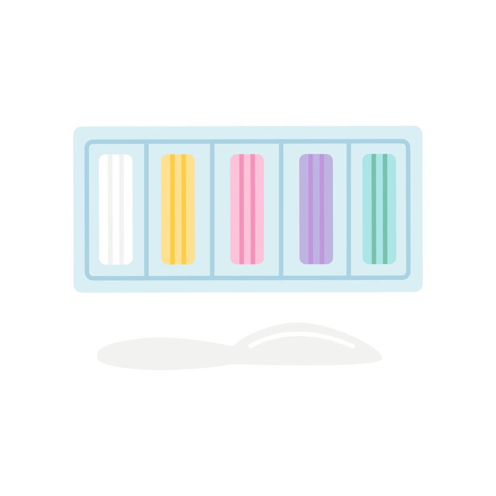 Childrens plasticine with knife for creativity and school, vector flat illustration on white background