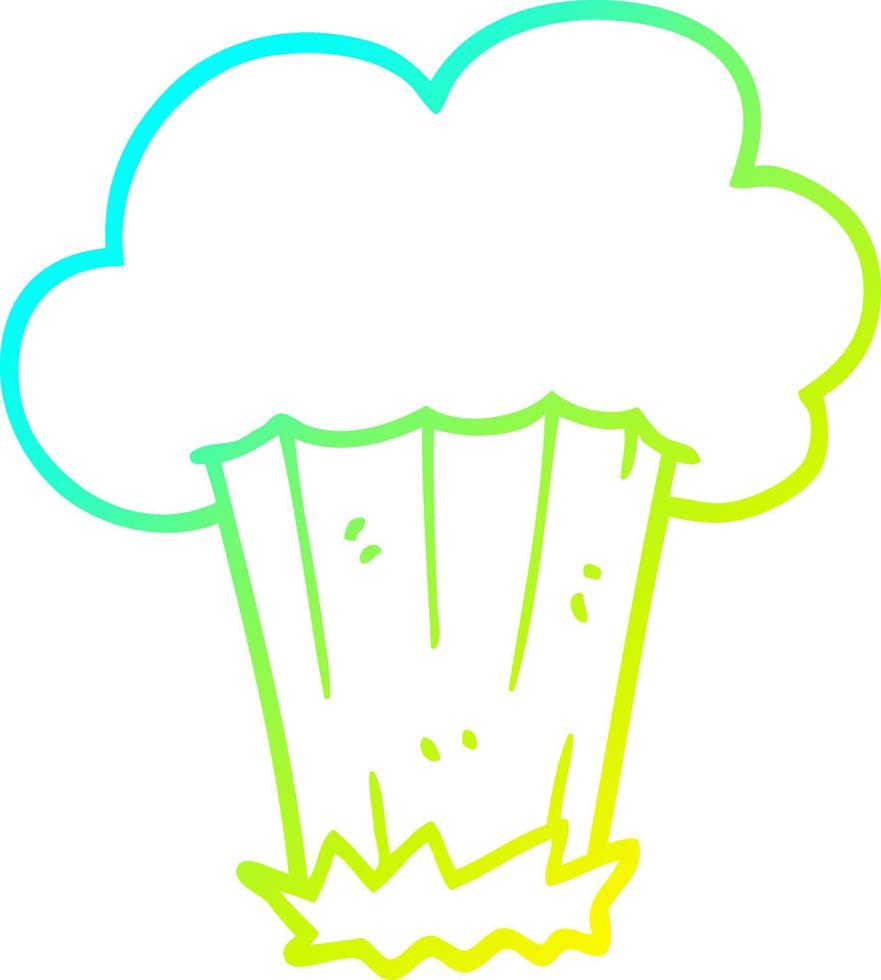 cold gradient line drawing cartoon big bang vector