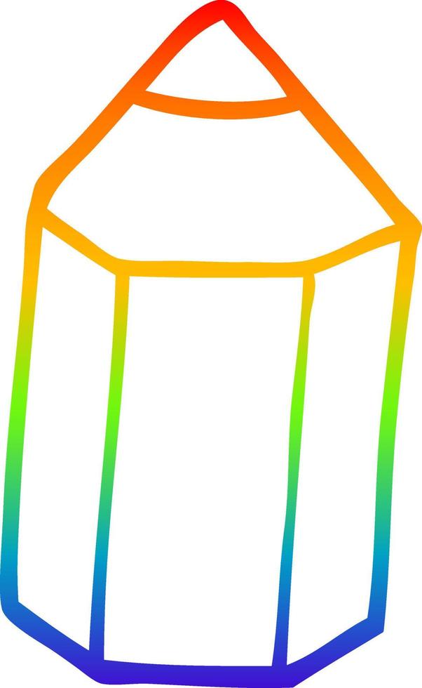 rainbow gradient line drawing cartoon colored pencil vector