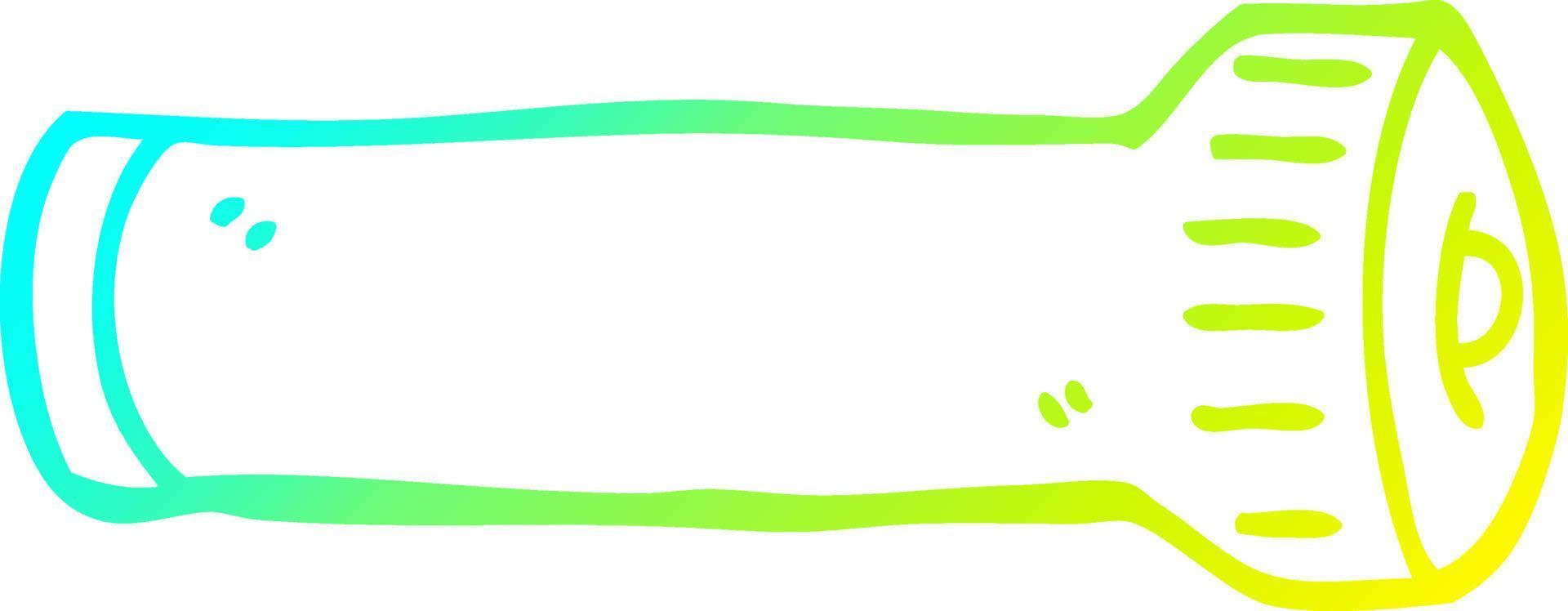 cold gradient line drawing cartoon torch vector