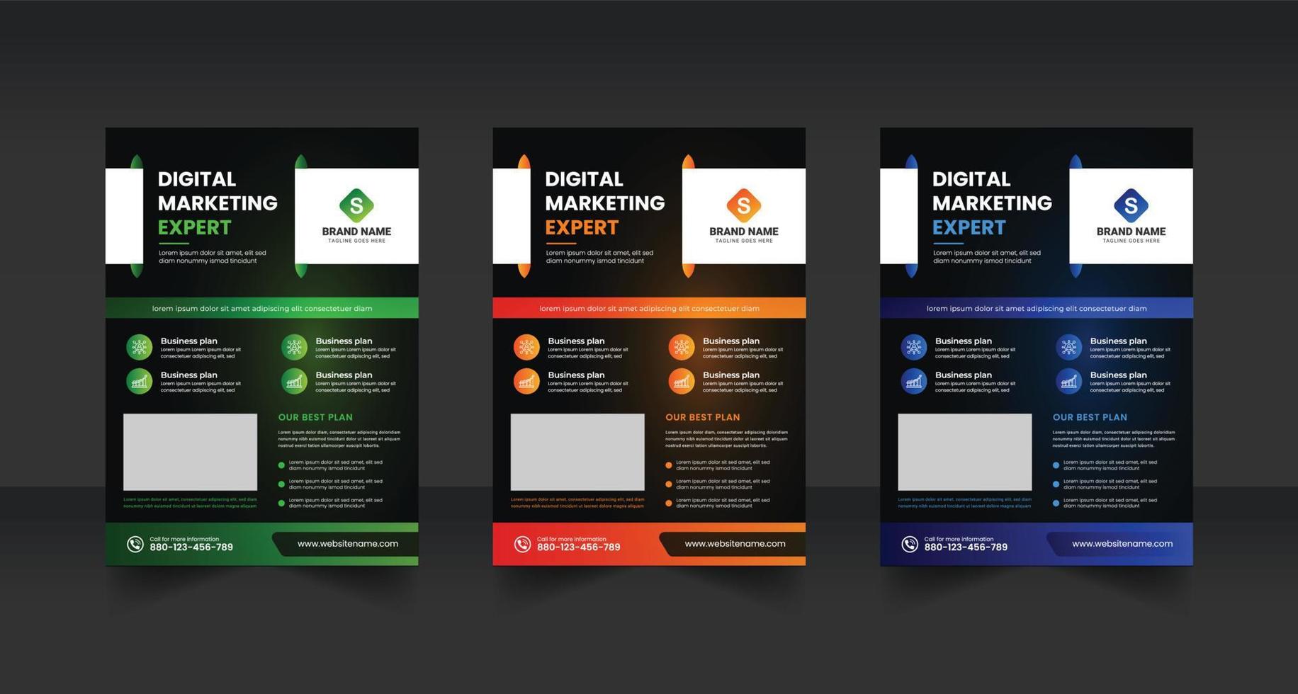 corporate and conference flyer template vector