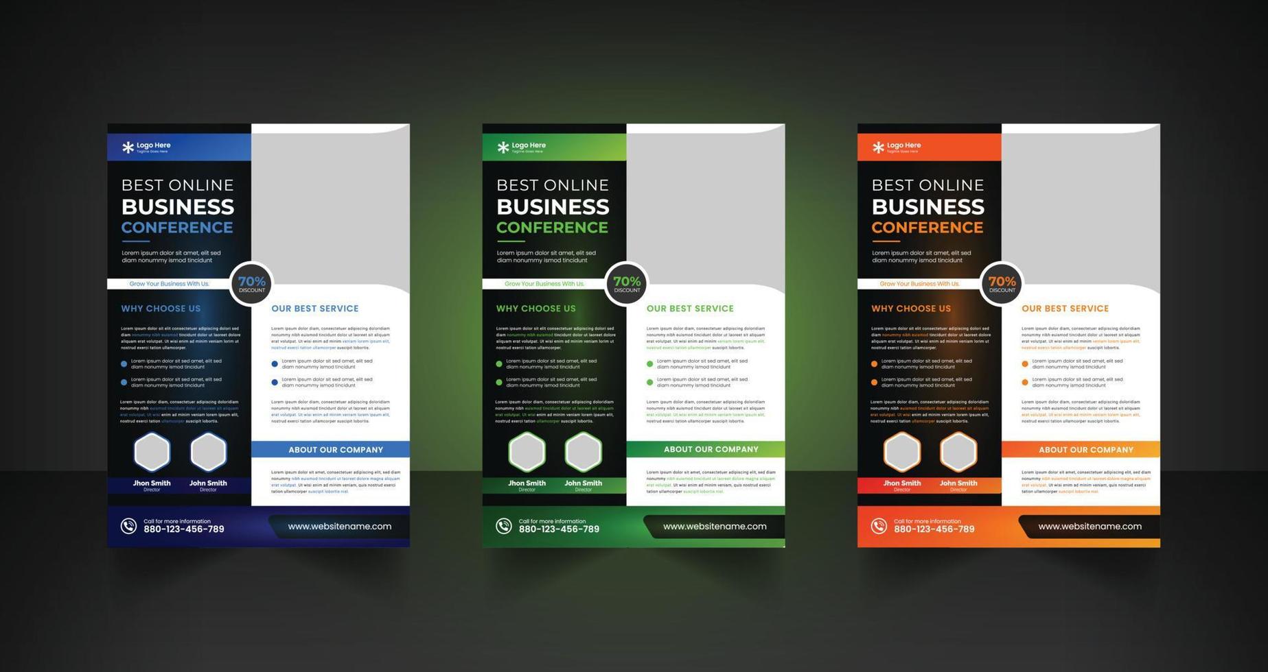 corporate and business flyer design vector