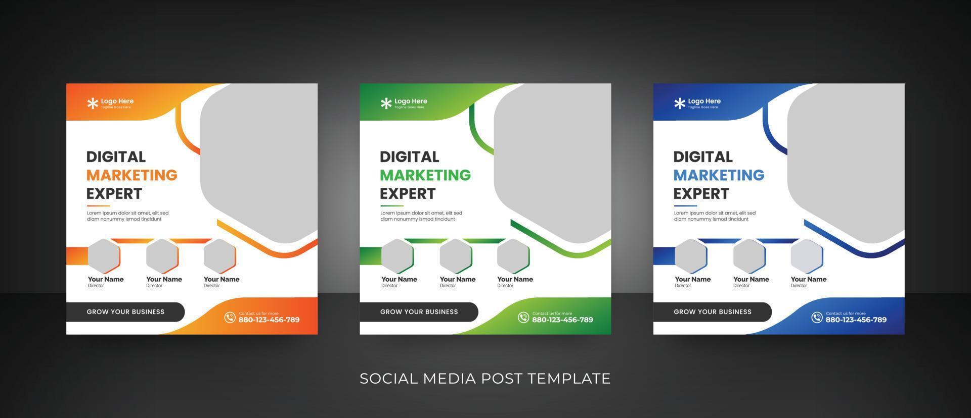 Conference 'Social media post and Instagram post template vector