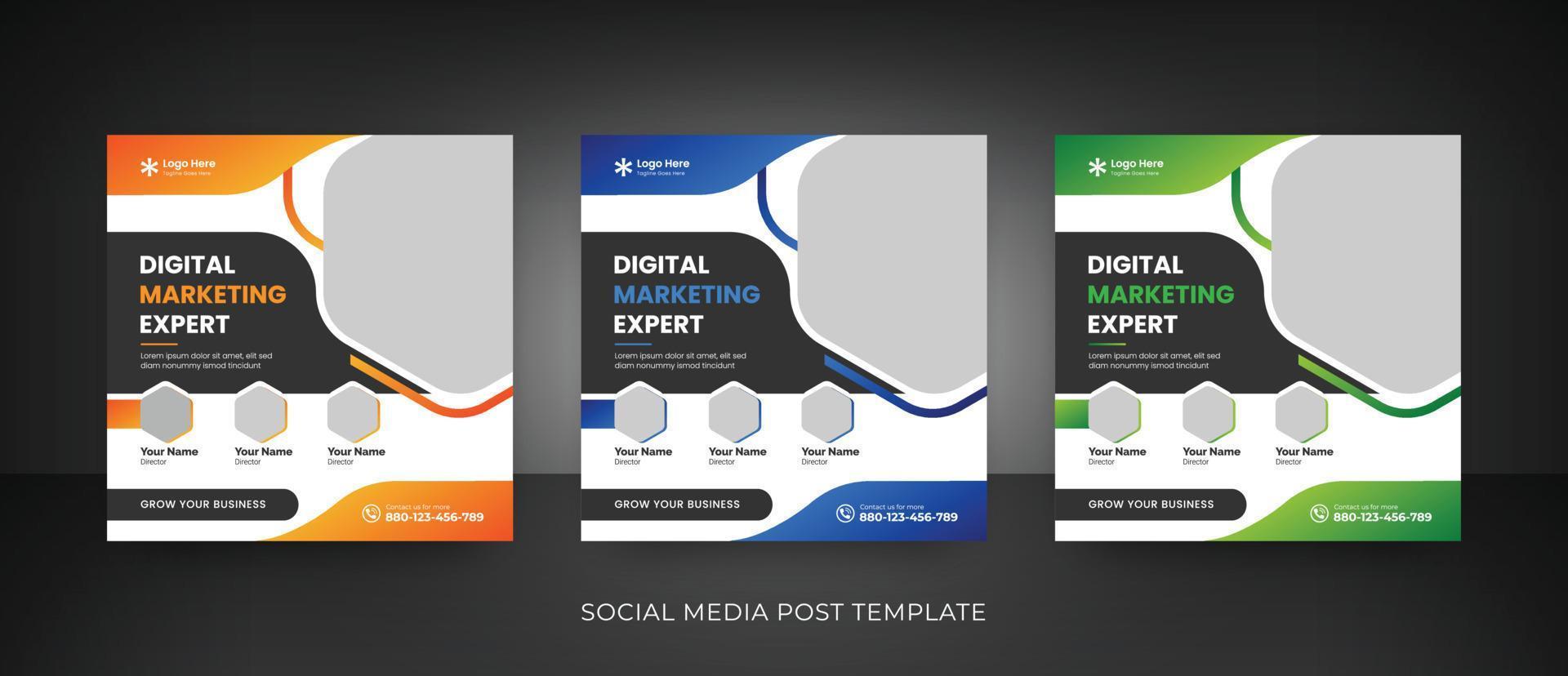 conference social media and Instagram post banner template vector