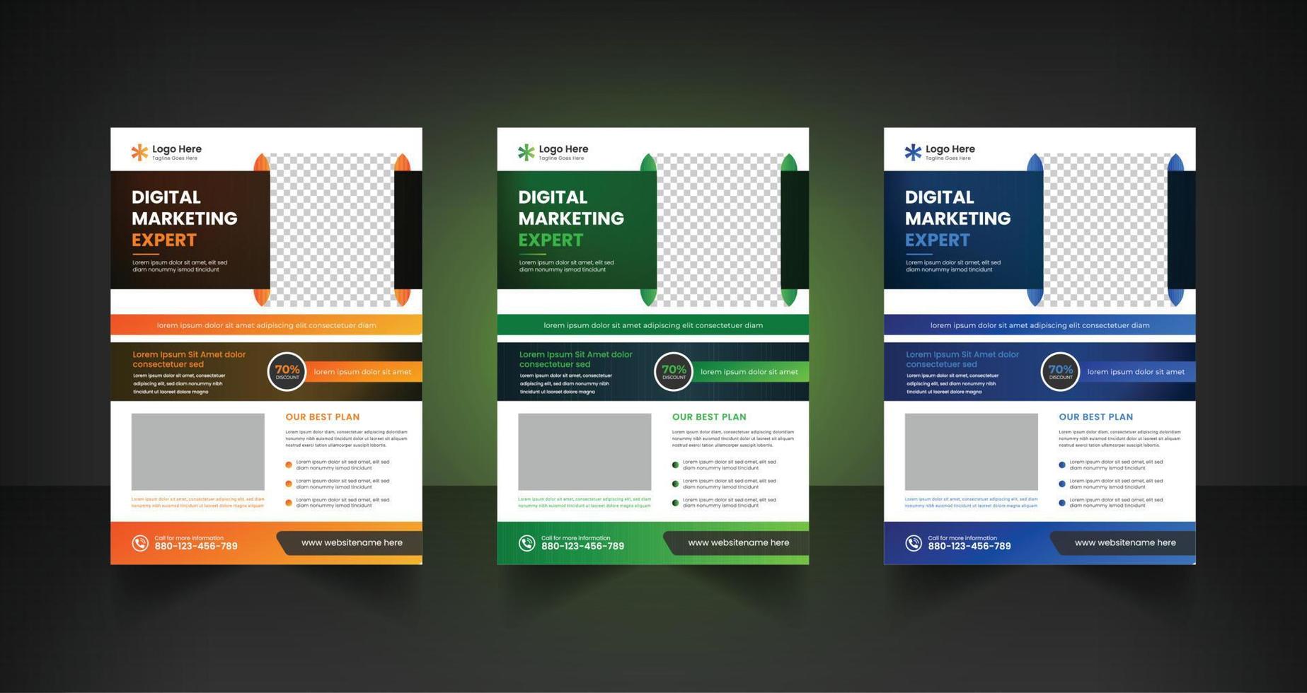 corporate and business Flyer template vector