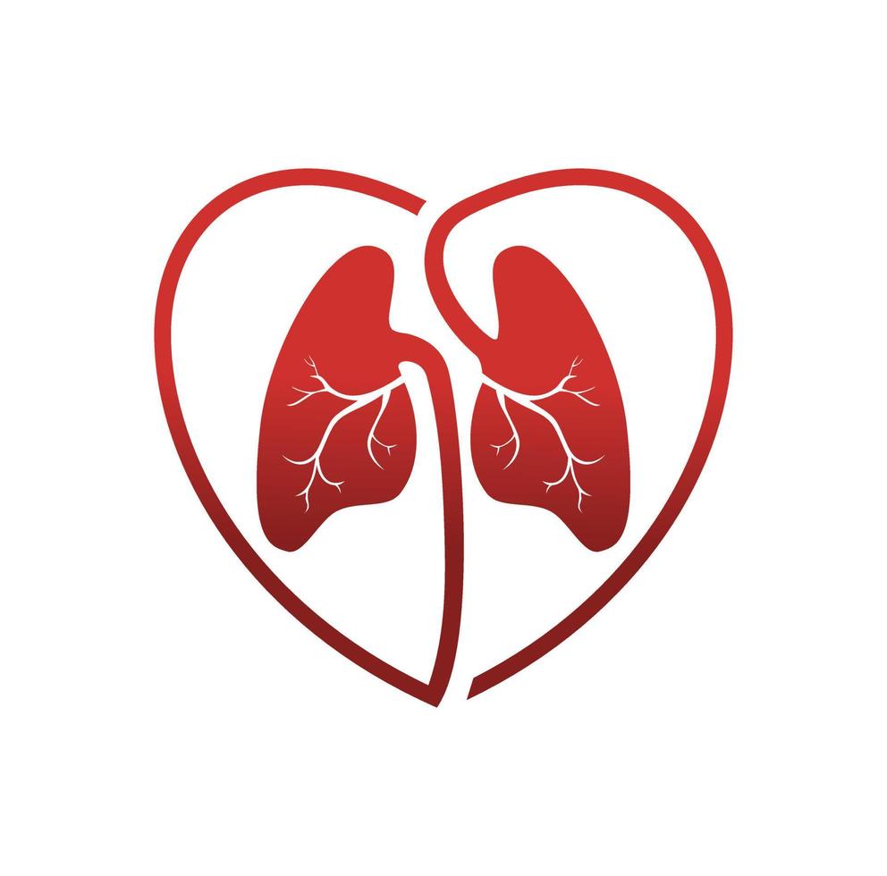 Lungs logo design illustration vector