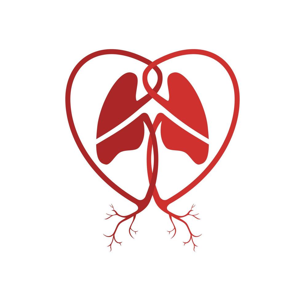 Lungs logo design illustration vector