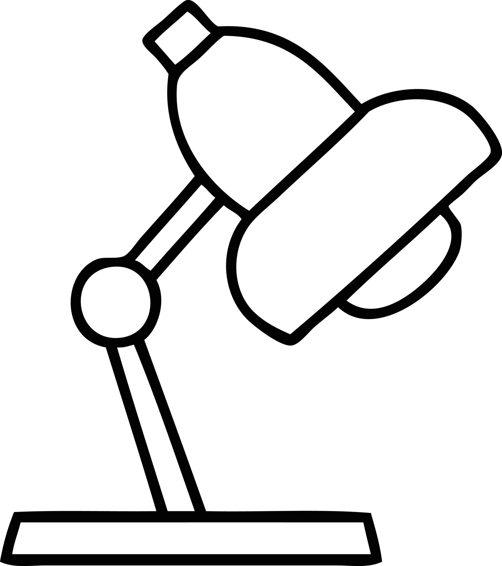 line drawing cartoon table lamp 10444903 Vector Art at Vecteezy