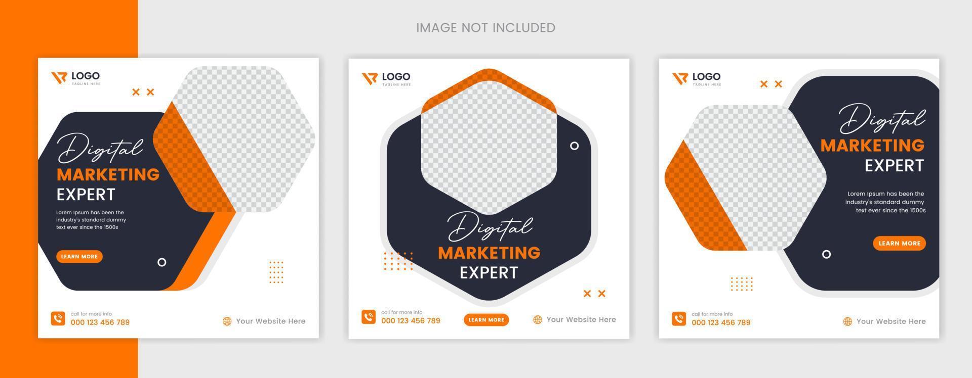 Modern Corporate social media post design template, modern shapes ...