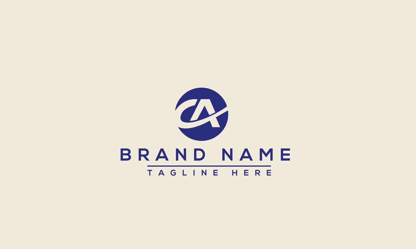 CA Logo Design Template Vector Graphic Branding Element.