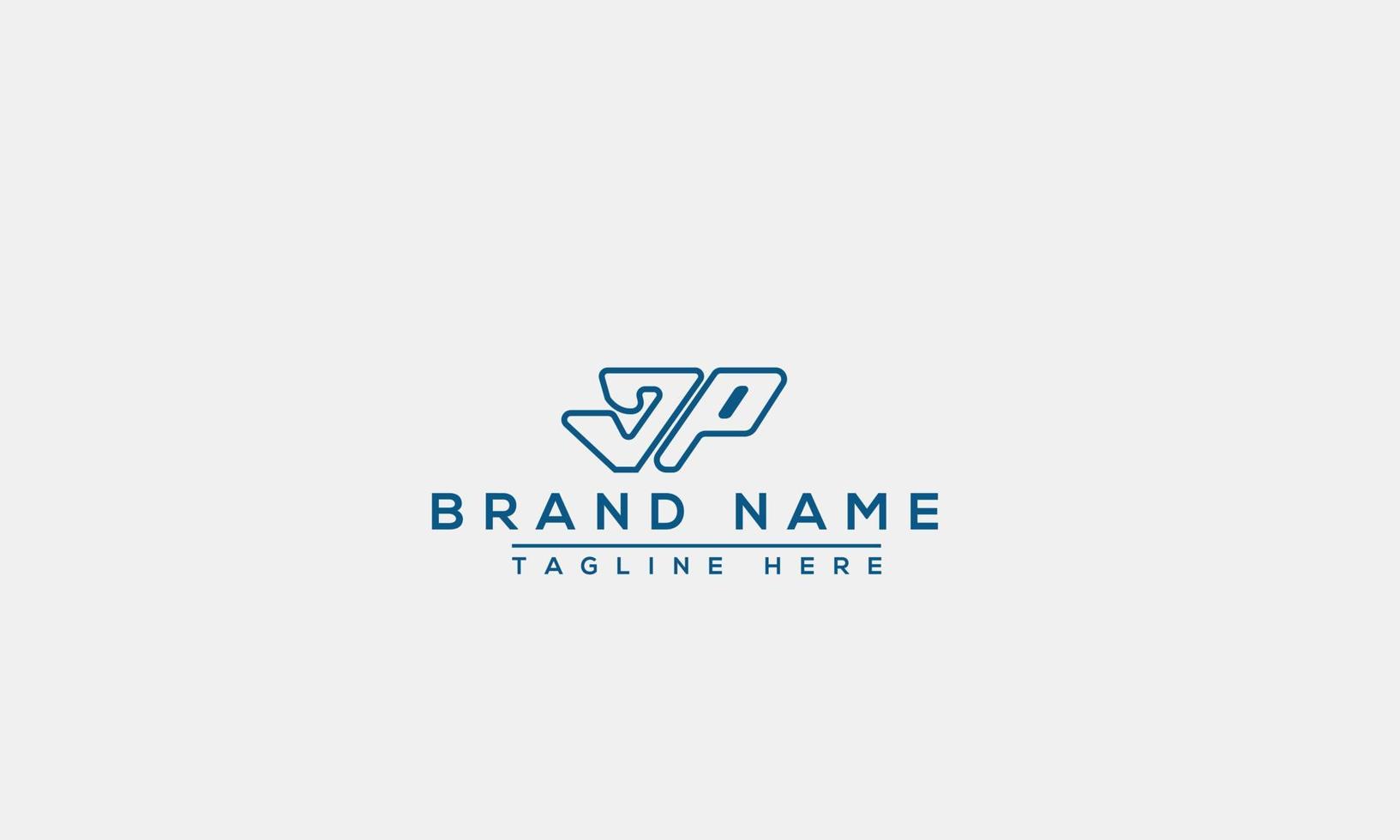 letra de diseño de logotipo jp. elegante moderno. plantilla vectorial vector