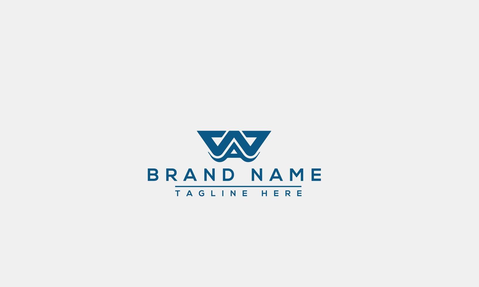 Logo design letter WA . Elegant modern. Vector template.