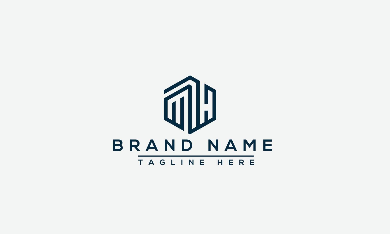 MH Logo Design Template Vector Graphic Branding Element.