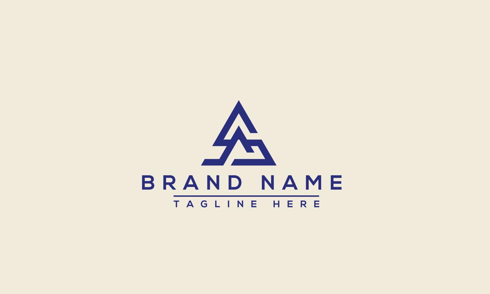 AS Logo Design Template Vector Graphic Branding Element.