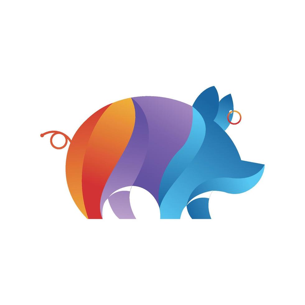 pig logo vector