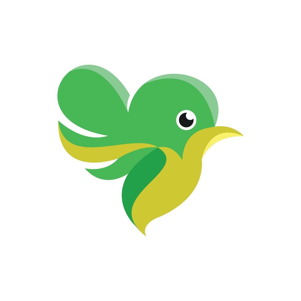 bird cute logo vector