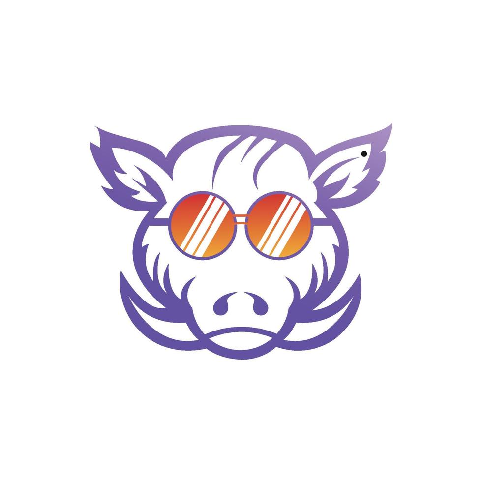 pig logo vector