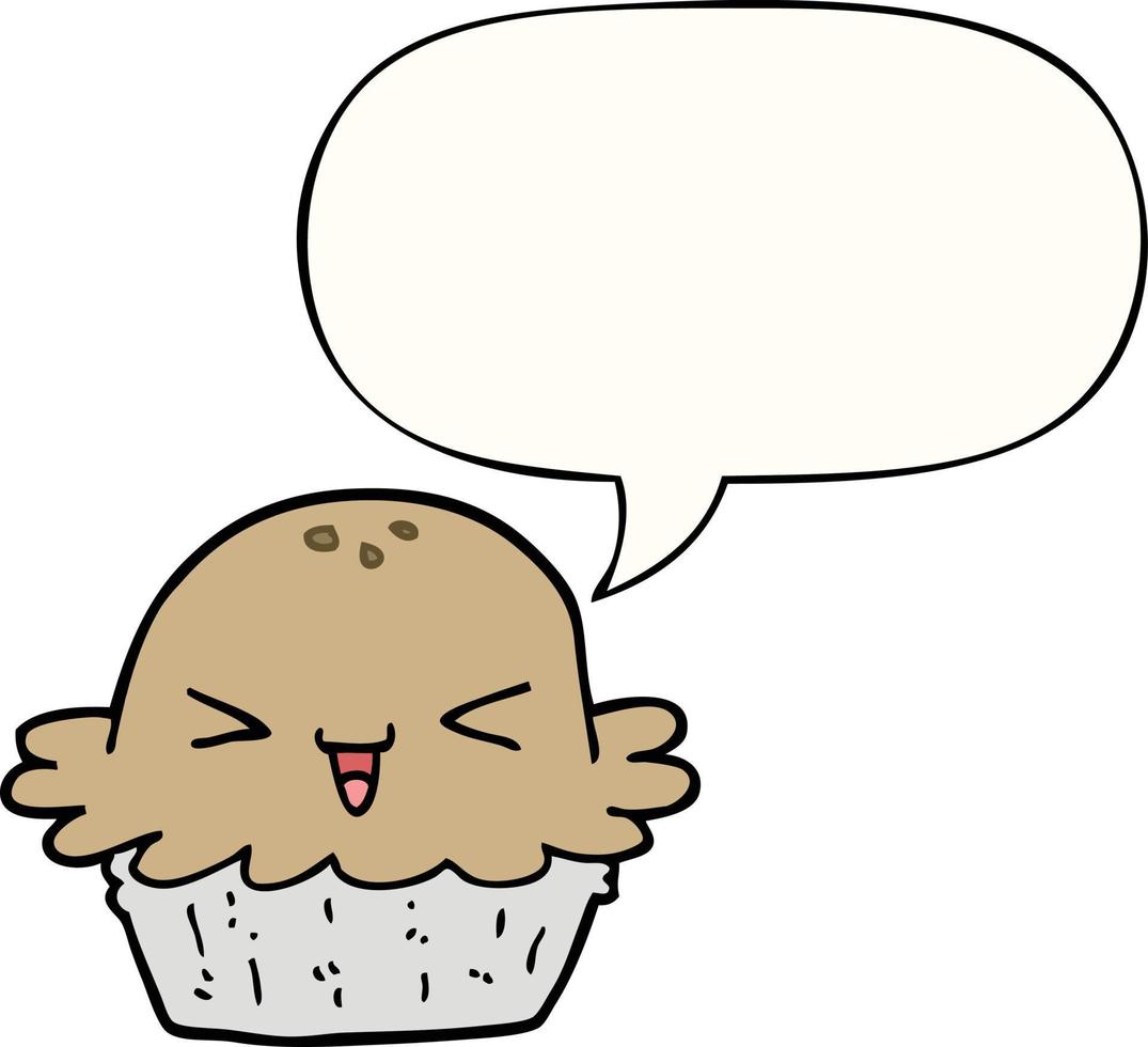 cute cartoon pie and speech bubble vector