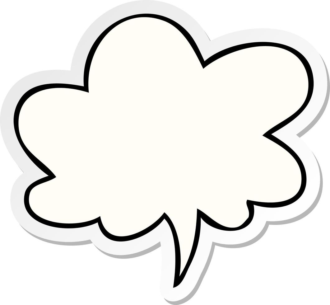 cartoon speech bubble sticker and speech bubble sticker vector