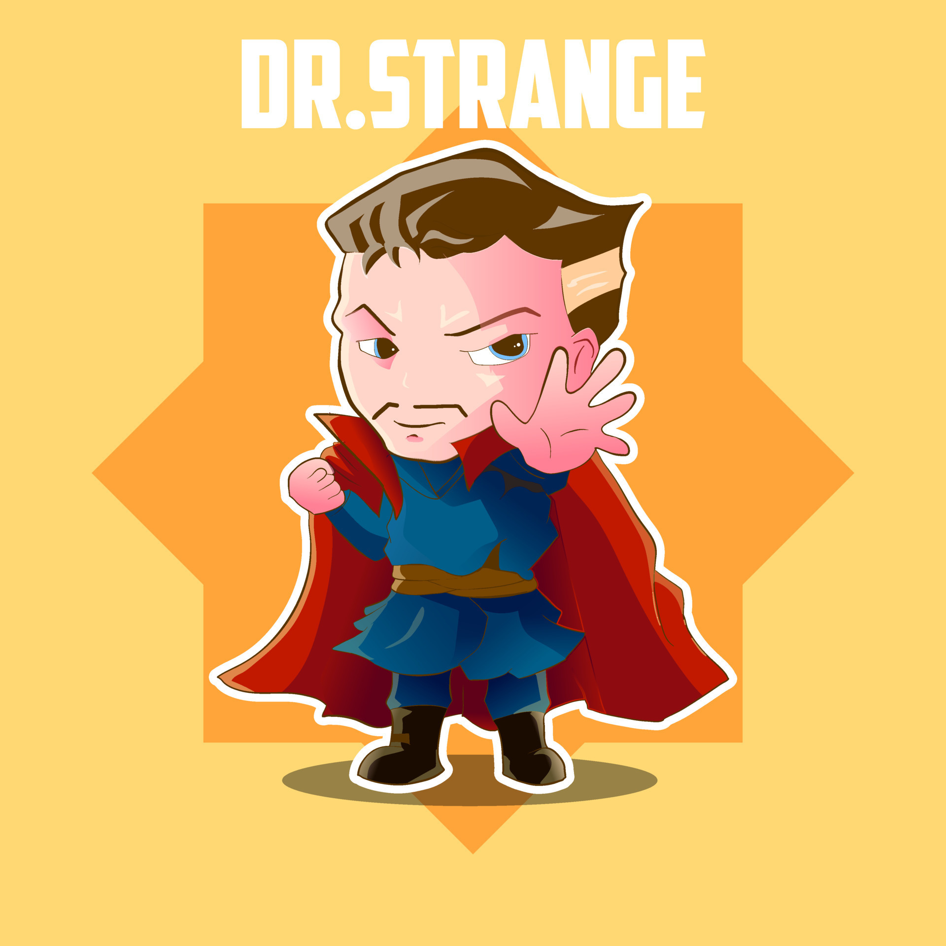 premium vector l dr. strange character with cute and cool style. mascot  design, logo design and business design 10447137 Vector Art at Vecteezy
