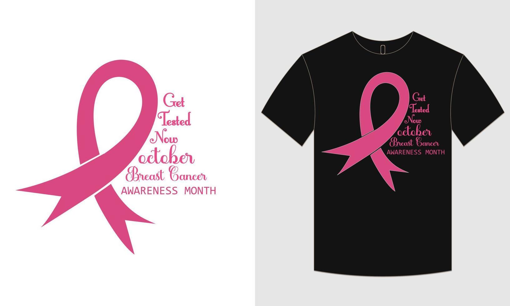 lucha contra el cáncer de mama y la camiseta del día del cáncer de mama vector