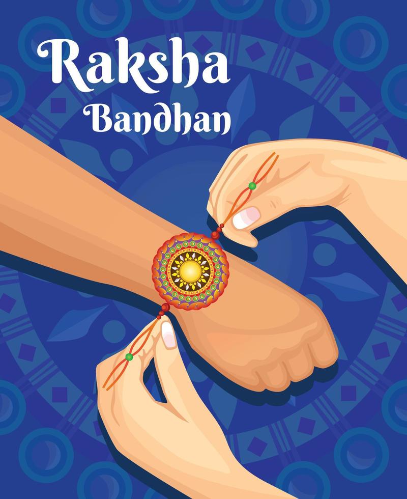 publicar carteles y anuncios de redes sociales de raksha bandhan square vector