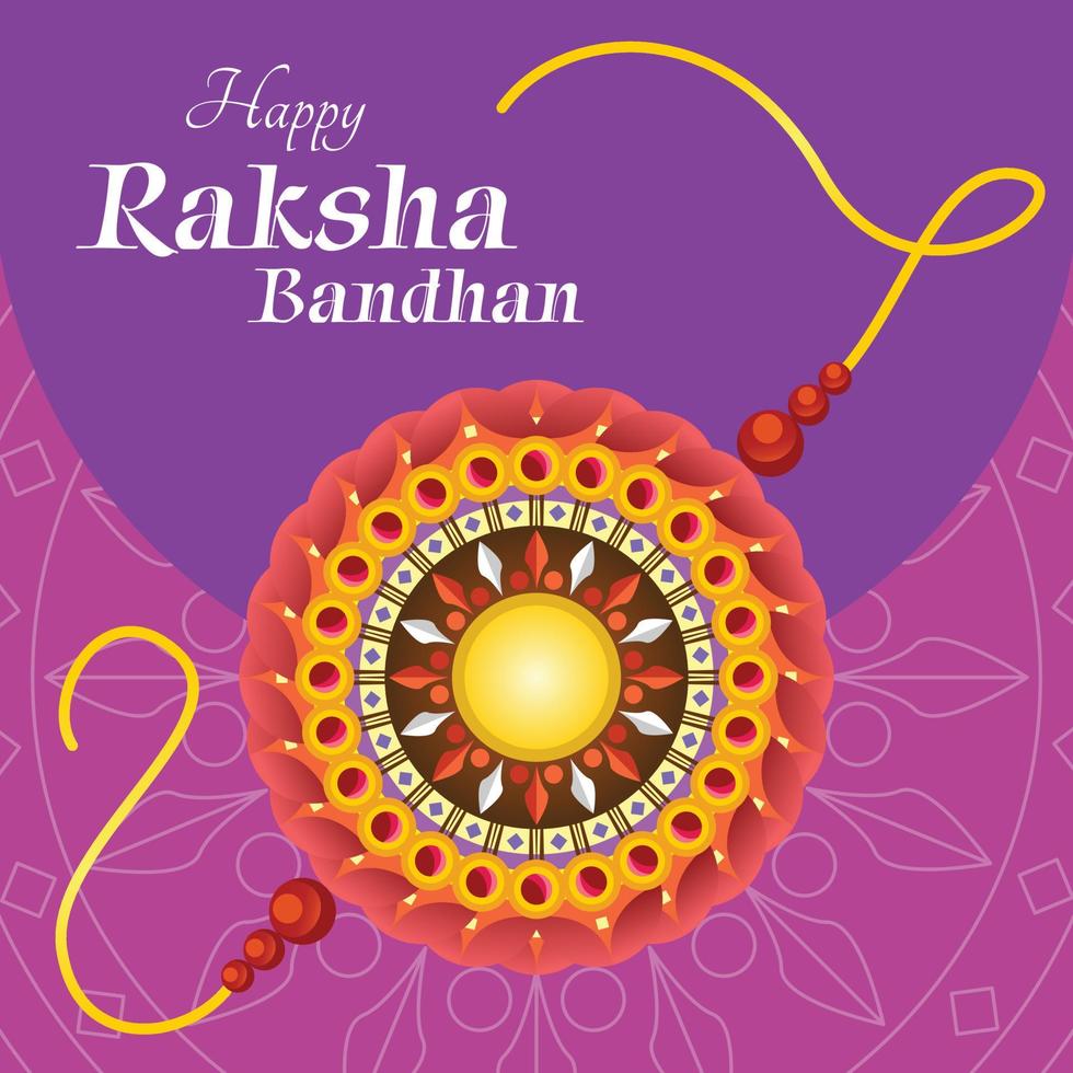 publicar carteles y anuncios de redes sociales de raksha bandhan square vector