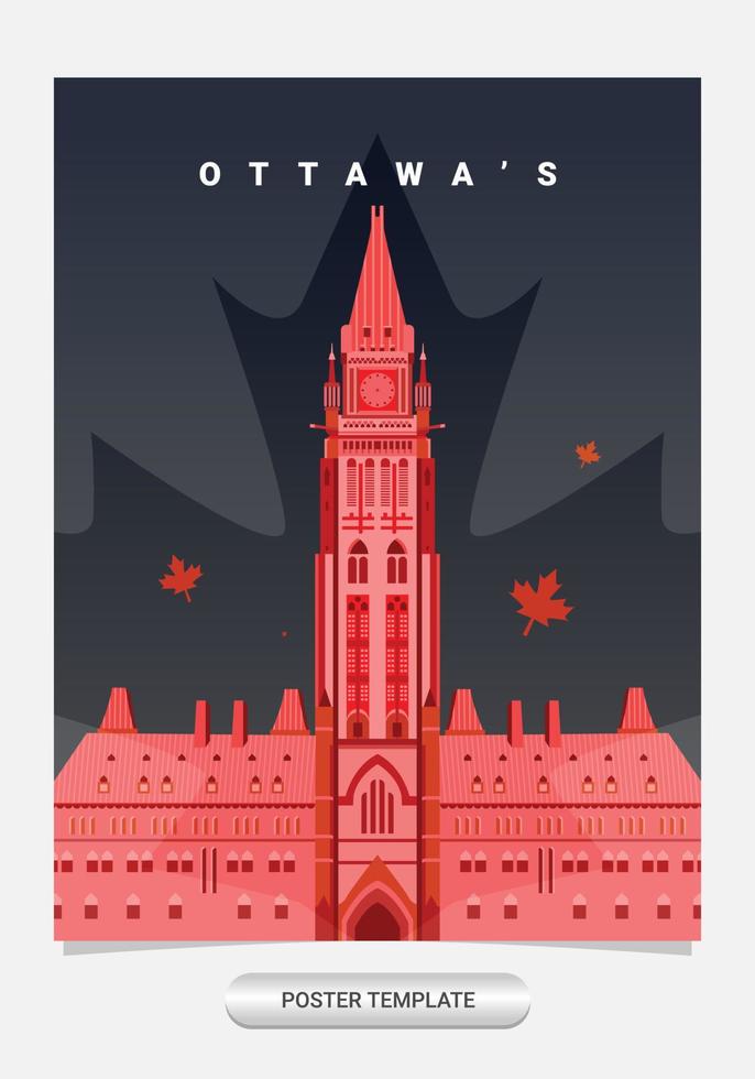 digital media design template for canada country, premium class model design vector