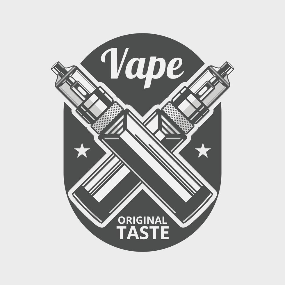 Ilustración de vector de vape eléctrico moderno de forma de pluma de gama alta