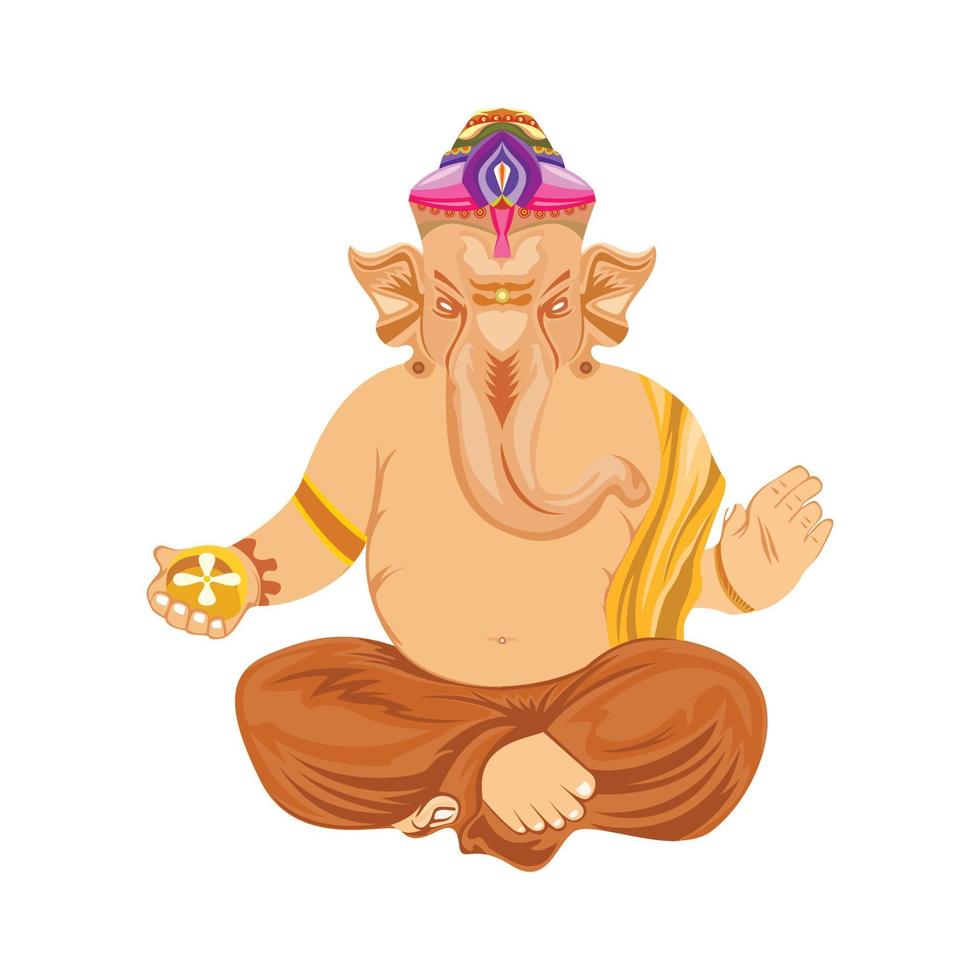 dibujado a mano ilustración vectorial ganesha vector