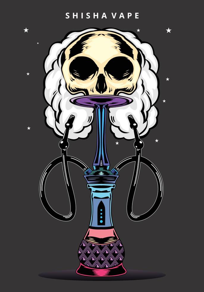 modern shisha cigarette, with a cool shape vector