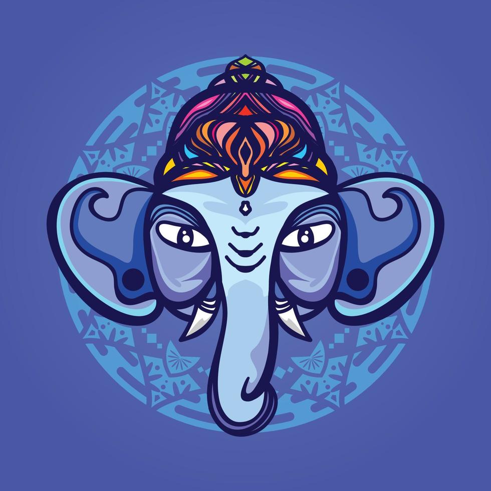 Vector illustration for Indian festival with elegant Ganesha image art