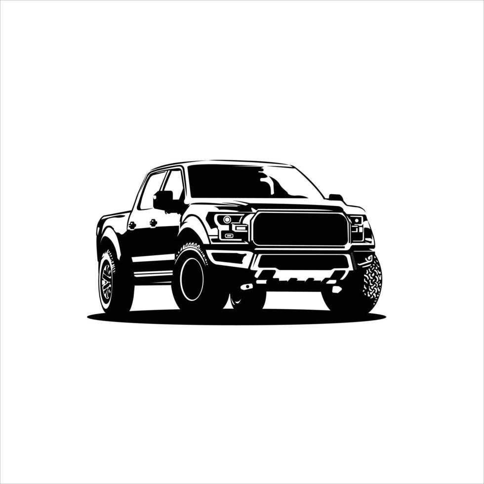 ilustración de vector de stock de camión offroad aislado sobre fondo blanco