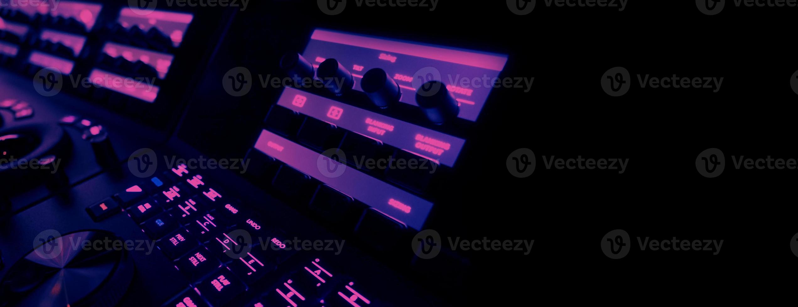 Video editing controller machine for color edit in post video production. photo