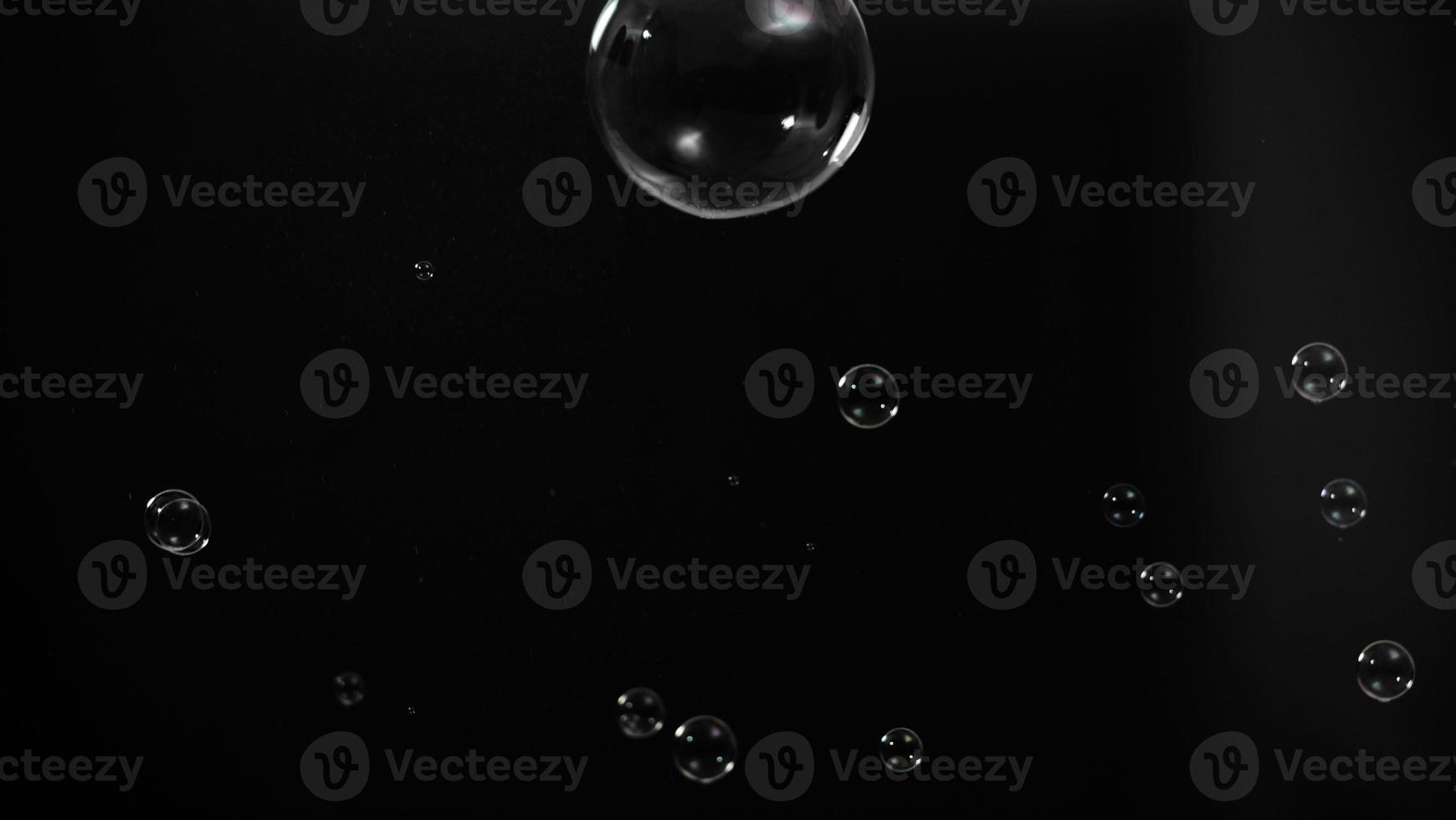 Soap bubble drop or Shampoo bubbles floating like flying in the air photo