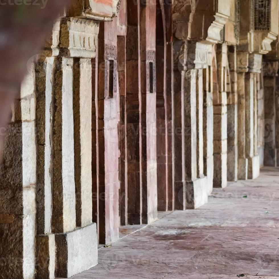 Mughal Architecture inside Lodhi Gardens, Delhi, India, Beautiful Architecture Inside the The Three-domed mosque in Lodhi Garden is said to be the Friday mosque for Friday prayer, Lodhi Garden Tomb photo