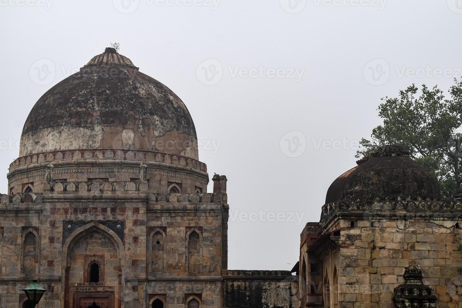 Mughal Architecture inside Lodhi Gardens, Delhi, India, Beautiful Architecture Inside the The Three-domed mosque in Lodhi Garden is said to be the Friday mosque for Friday prayer, Lodhi Garden Tomb photo