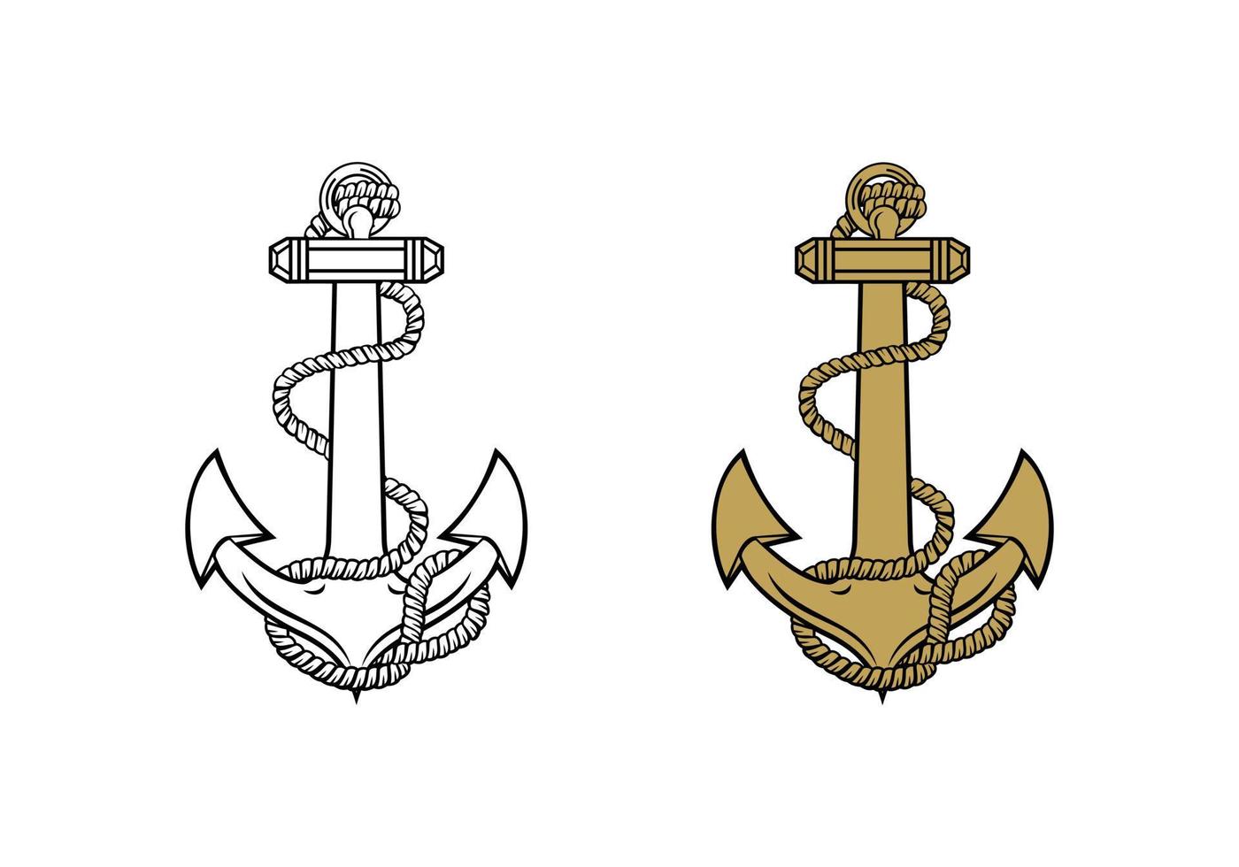 United State Marine Corps Anchor ega design illustration vector
